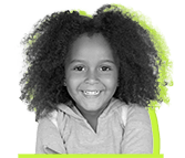 Happy young girl with healthy smile black and white