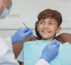 Child in a dentist’s chair