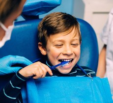 Child brushing their teeth